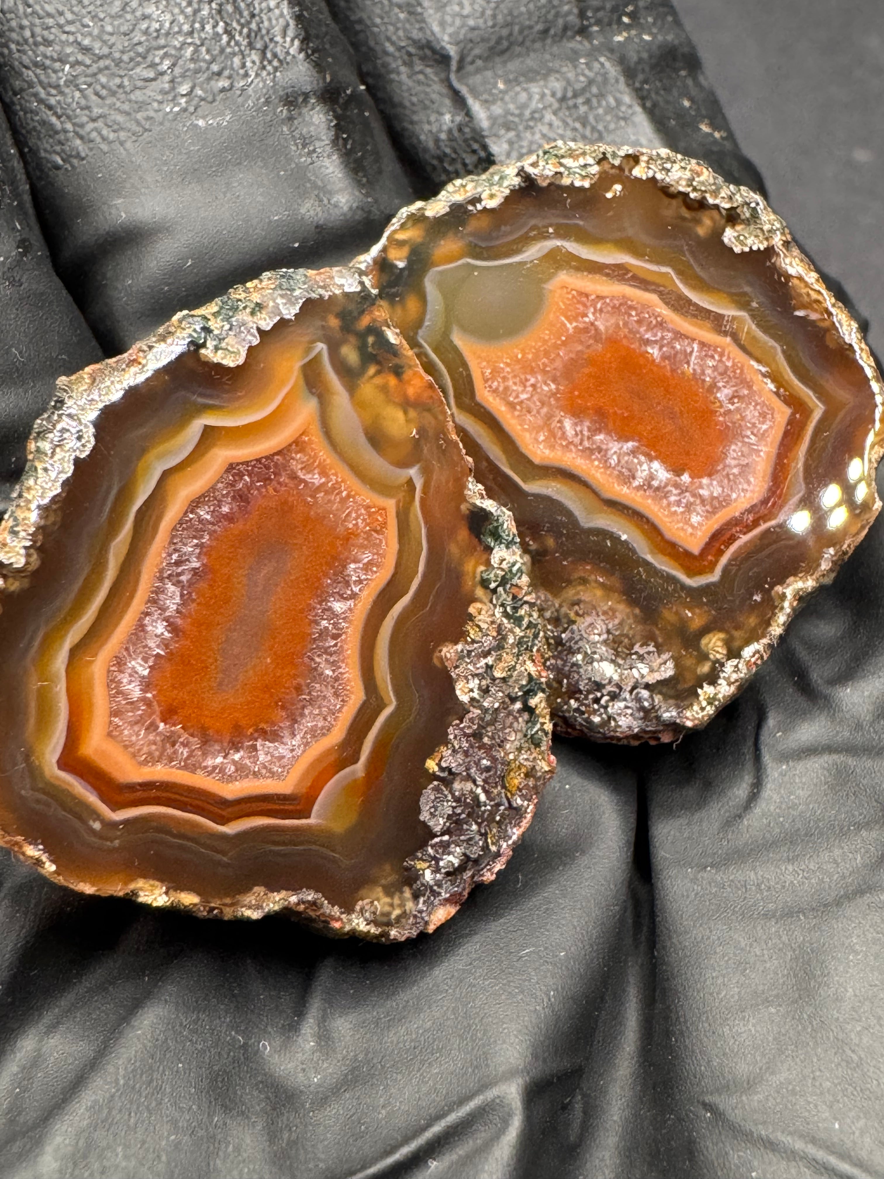 Small Polished Malawi Agate Pair
